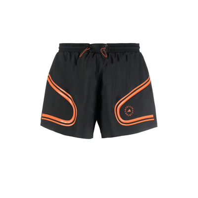 Shop Adidas By Stella Mccartney Orange Truepace Running Shorts In Black