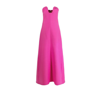 Shop Valentino Pink Sweetheart Neck Gown