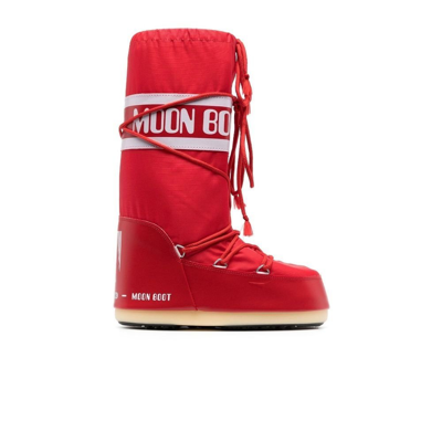 Shop Moon Boot Icon Snow Boots - Unisex - Pvc/rubber/polyamide/polyester In Red