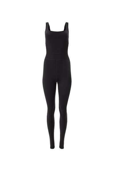 Girlfriend Collective Black Luxe Paneled Unitard