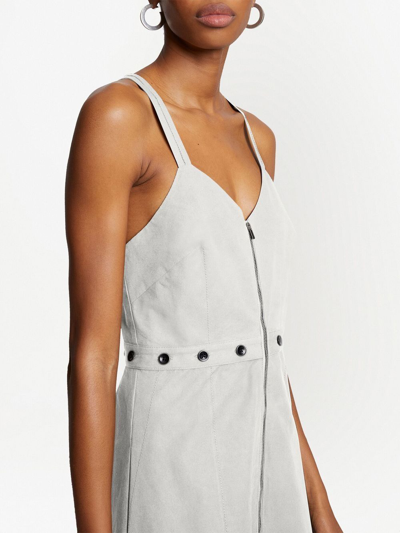 Shop Proenza Schouler White Label Button-embellished Midi Dress In Off White