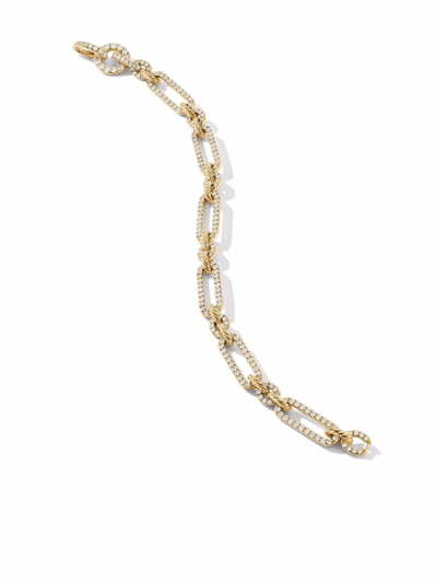 David Yurman 18kt Yellow Gold Lexington Diamond Bracelet In Gold