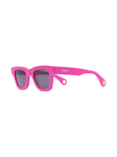 Shop Jacquemus Nocio D-frame Sunglasses In Rosa