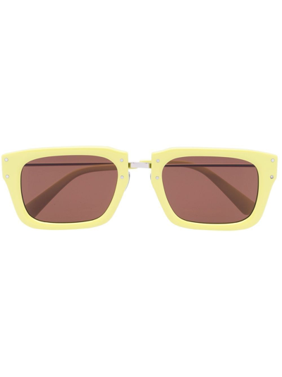 Shop Jacquemus Les Lunettes Soli D-frame Sunglasses In Yellow