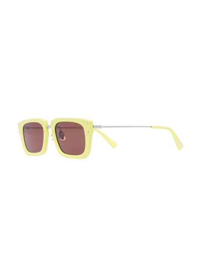 Shop Jacquemus Les Lunettes Soli D-frame Sunglasses In Yellow