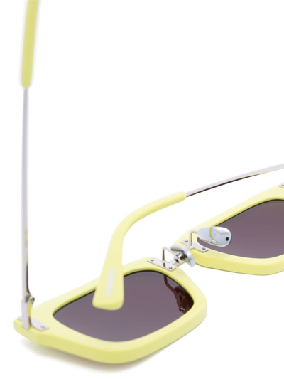 Shop Jacquemus Les Lunettes Soli D-frame Sunglasses In Yellow