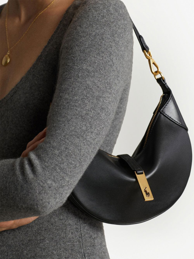 Polo Ralph Lauren Polo Id Calfskin Mini Shoulder Bag In Black