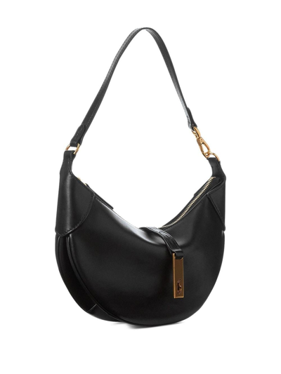 Polo Ralph Lauren Polo Id Calfskin Mini Shoulder Bag In Black