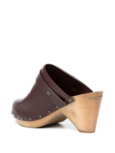 Shop Isabel Marant Thalie Leather Clogs In Rot