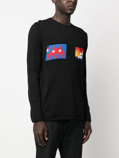 Shop Comme Des Garçons Shirt Space Invaders Jumper In Schwarz