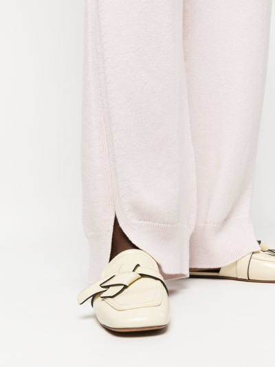 Shop Barrie Straight-leg Knitted Trousers In Rosa