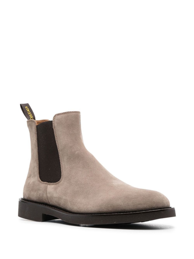 Shop Doucal's Suede Side-panel Ankle Boots In Grau