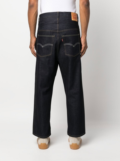 Shop Junya Watanabe Mid-rise Straight-leg Jeans In Blau