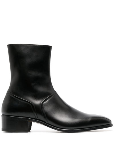 Shop Tom Ford 40mm Side-zip Ankle Boots In Schwarz