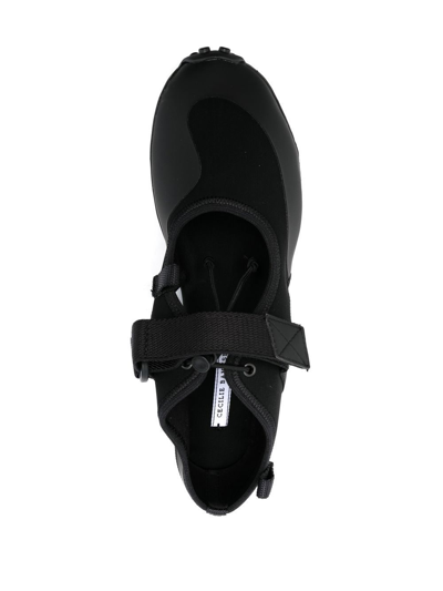 Shop Cecilie Bahnsen Touch-strap Ballerina Shoes In Schwarz