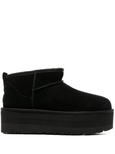 Ugg Classic Ultra Mini Platform Femme Aus Shearling In Black | ModeSens