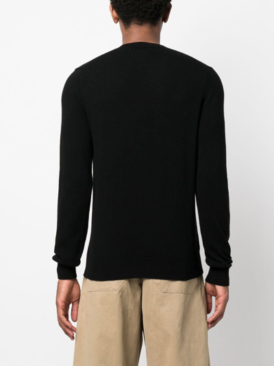 Comme Des Garçons Play Emblem Rhinestone-heart Sweater In Schwarz