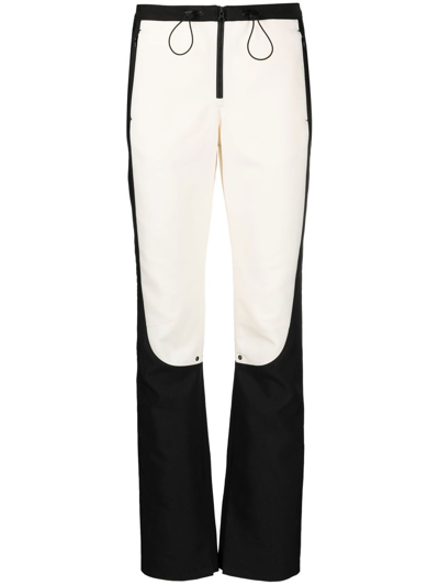 Shop Low Classic Colour-block Trousers In Weiss