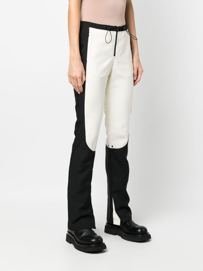 Shop Low Classic Colour-block Trousers In Weiss