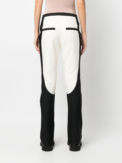 Shop Low Classic Colour-block Trousers In Weiss