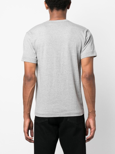 Shop Comme Des Garçons Play Short-sleeve Cotton T-shirt In Grau