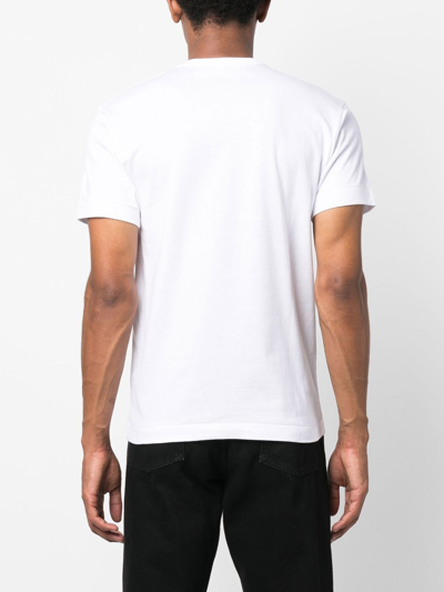 Shop Comme Des Garçons Play Short-sleeve Cotton T-shirt In Weiss
