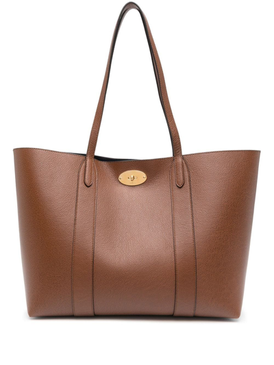 Mulberry Leather Tote-bag In Braun
