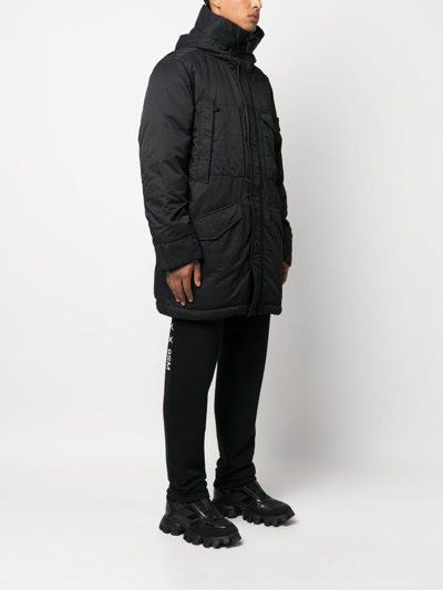 Stone Island Padded Zip-up Jacket In Schwarz