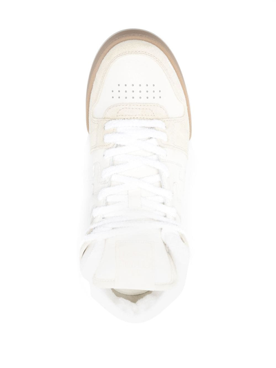 Shop Fendi Ff-logo High-top Sneakers In White