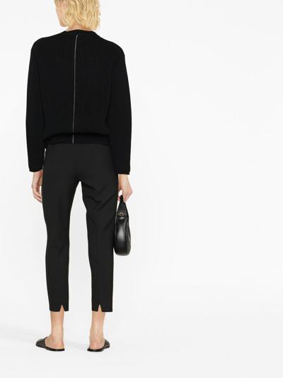 Shop Peserico Slim-fit Cropped Trousers In Black
