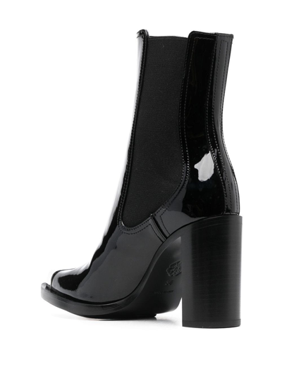 Shop Alexander Mcqueen Punk Chelsea 90mm Boots In Schwarz