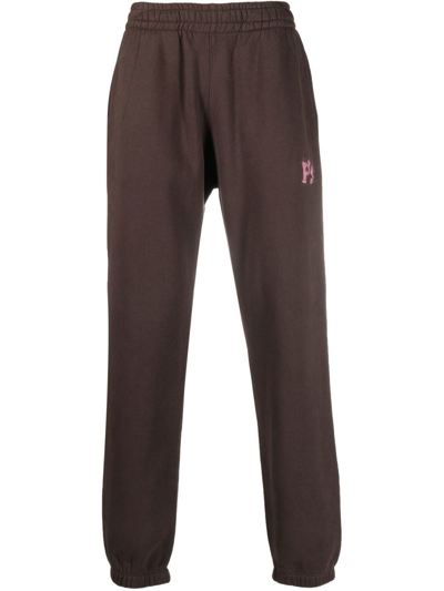 Shop President's Embroidered-logo Track Pants In Braun