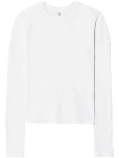 Re/done 90s Baby Long-sleeve T-shirt In Weiss