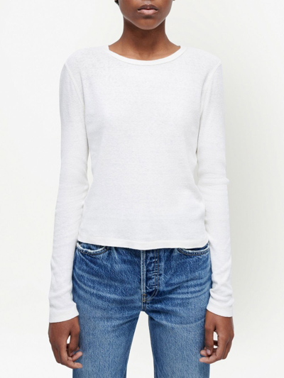 Re/done 90s Baby Long-sleeve T-shirt In Weiss