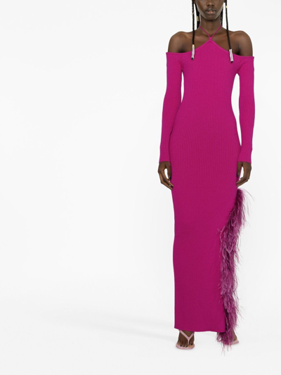 Giuseppe Di Morabito Tie-neck Midi Dress In Rosa