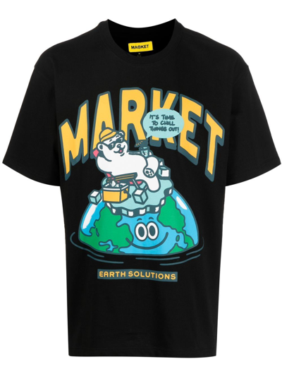 Shop Market Time To Chill Graphic T-shirt In Schwarz