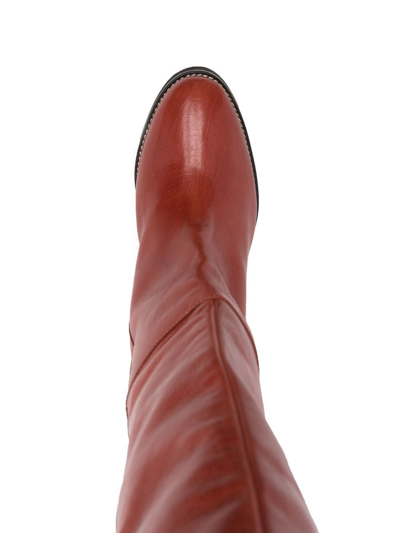 Isabel Marant Leather Knee-high 85mm Boots In Braun