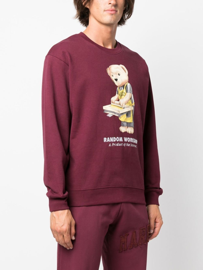 Market Random Workshop Bear Sweatshirt In Rot