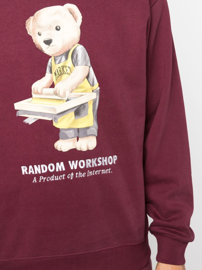 Market Random Workshop Bear Sweatshirt In Rot