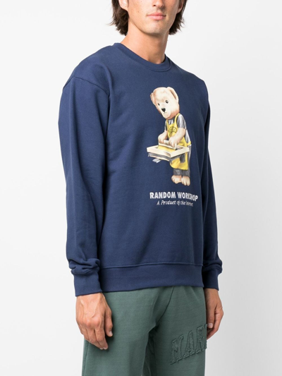 Shop Market Random Workshop Print Sweatshirt In Blau