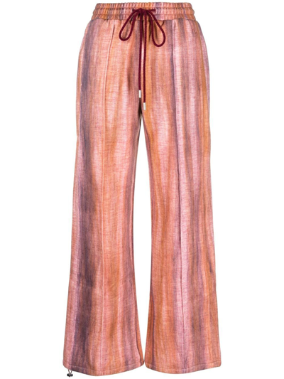 Shop Andersson Bell Tie-dye Drawstring Trousers In Orange