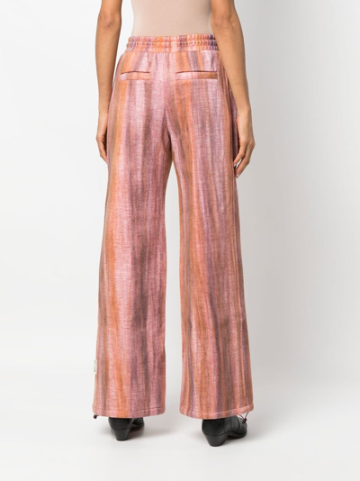 Shop Andersson Bell Tie-dye Drawstring Trousers In Orange