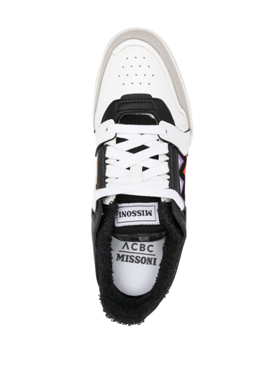 Shop Missoni Colour-block Low-top Sneakers In Weiss