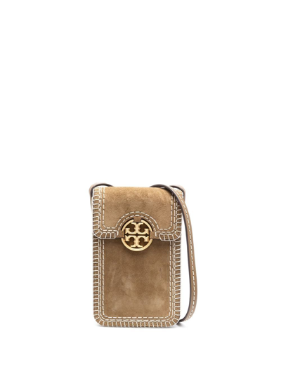 Tory Burch Miller Phone Pouch In Nude | ModeSens