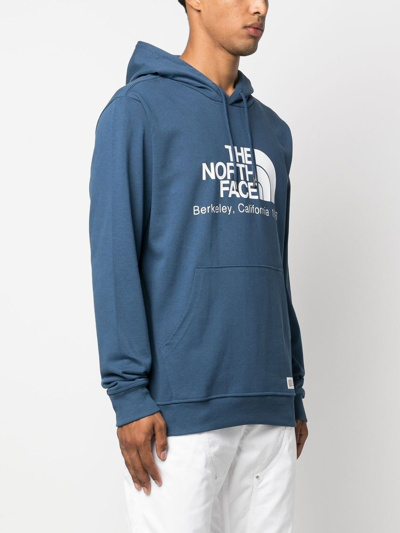 The North Face Berkeley Logo-print Hoodie In Blau