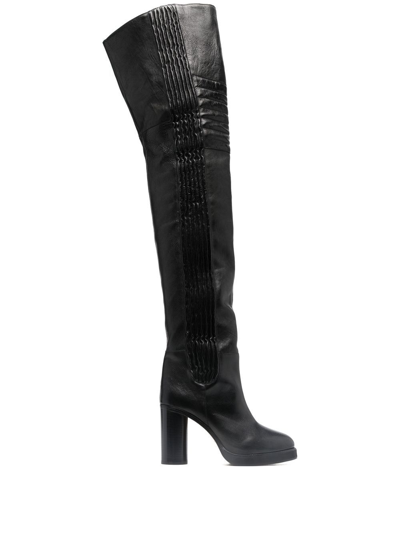 Isabel Marant 95mm Laelle Leather Over-the-knee Boots In Black | ModeSens
