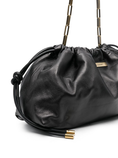 Shop Isabel Marant Drawstring-fastening Shoulder Bag In Schwarz