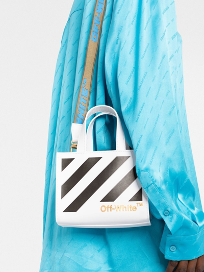 Off-White Hybrid Diagonal Stripe Leather Shoulder Bag