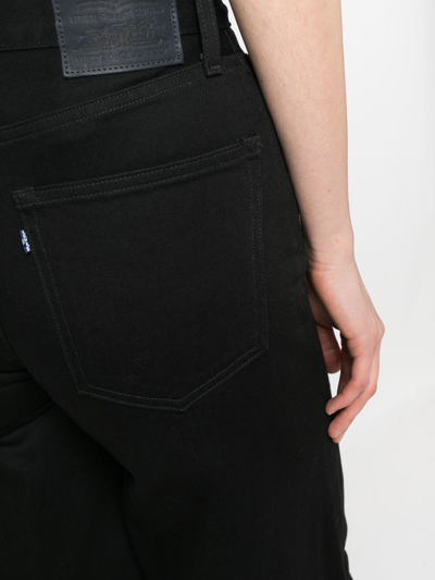 Shop Levi's Full Flare Organic Denim Jeans In Schwarz