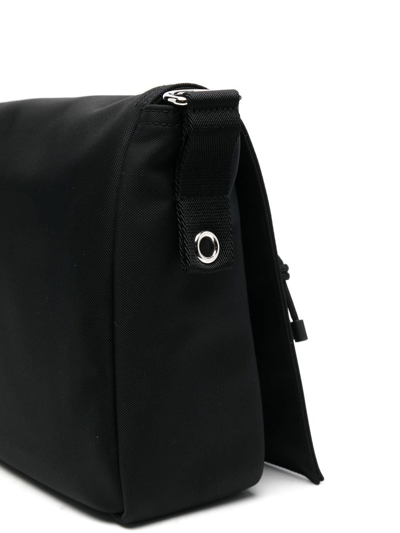 Shop Valentino Logo-print Shoulder Bag In Schwarz